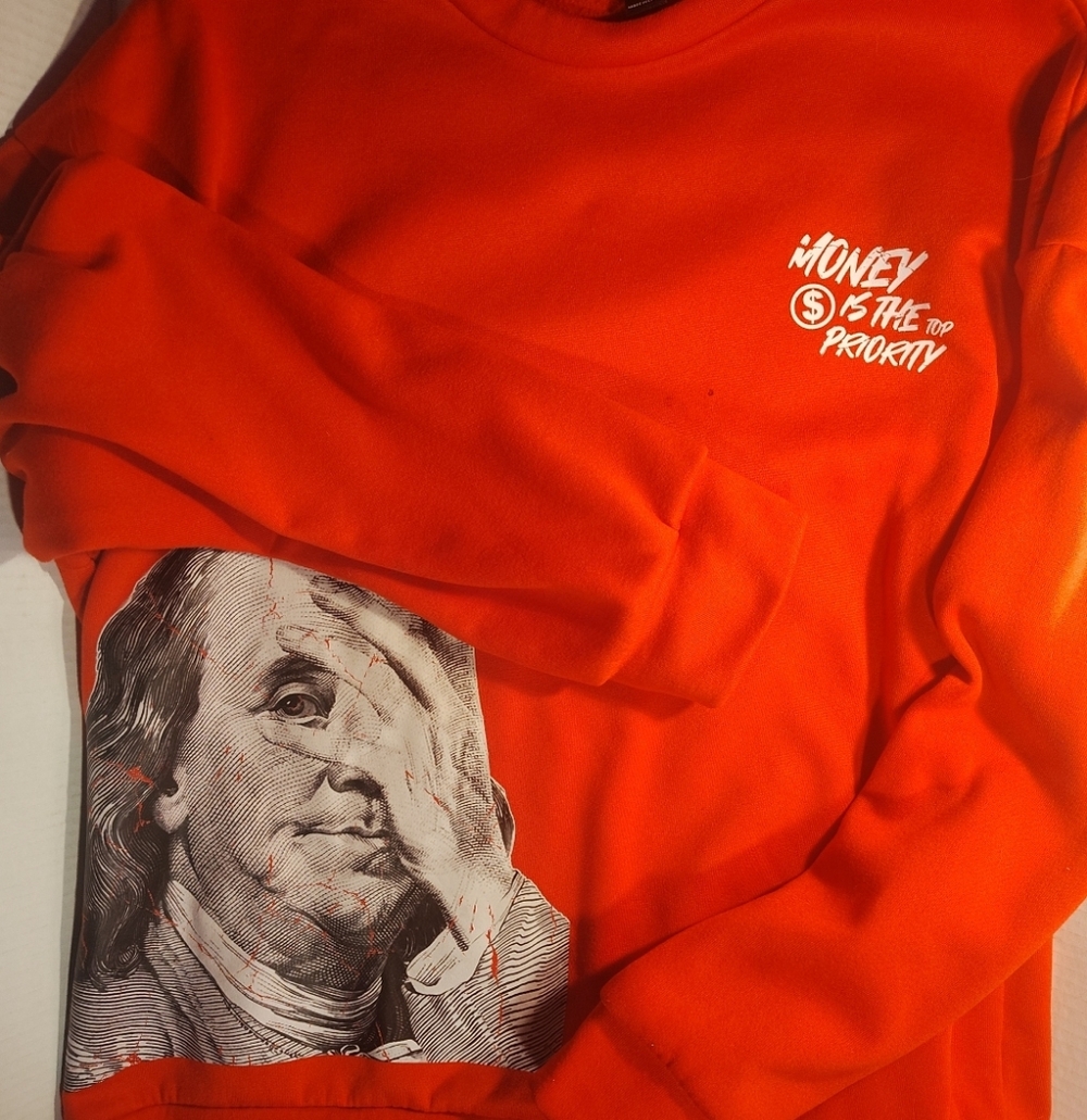 Extra Large Manfinity Red Sweatshirt With Graphic Art